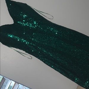 Emerald Green Sparkly Dress